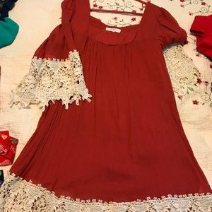 Umgee dress with lace trim